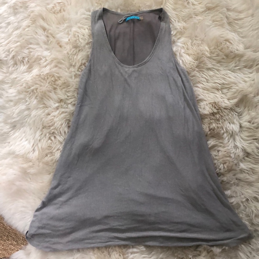Gray racer back tank dress Alice & Olivia